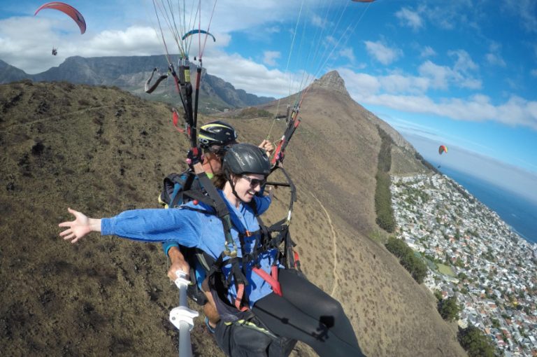 paragliding off signal hill