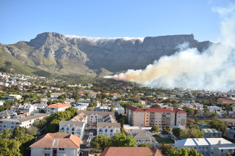 fire on Table Mountain